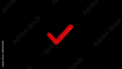 red check mark