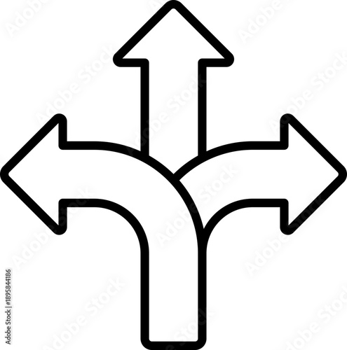 Black flexibility icon - outline