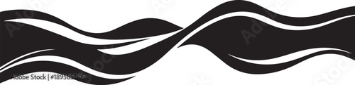 Black and white wavy lines abstract design element graphic