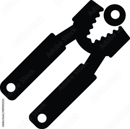 garlic press squeeze silhouette vector illustration on transparent background