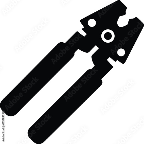 can opener manual silhouette vector illustration on transparent background