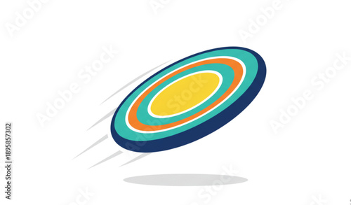 Flying Disc Frisbee Modern Vector Icon