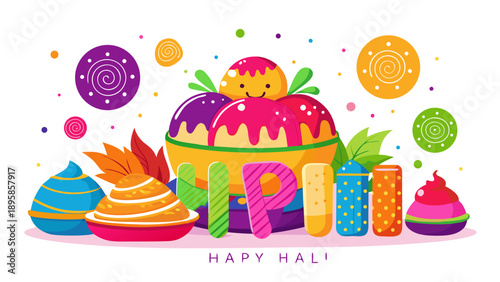 Celebrating the spirit of eid with colorful desserts Vector