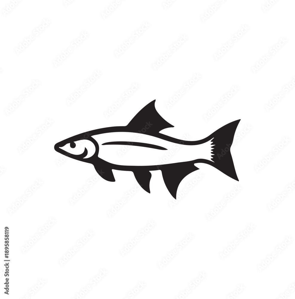 Obraz premium River Dweller Fish Shadow