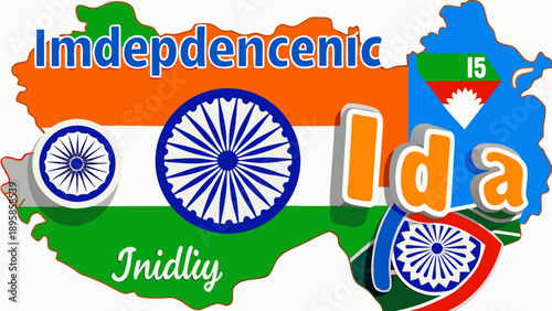 Celebrating the spirit of indian independence and unity Vector