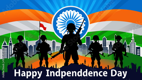 Celebrating indian independence with pride and valor Vector