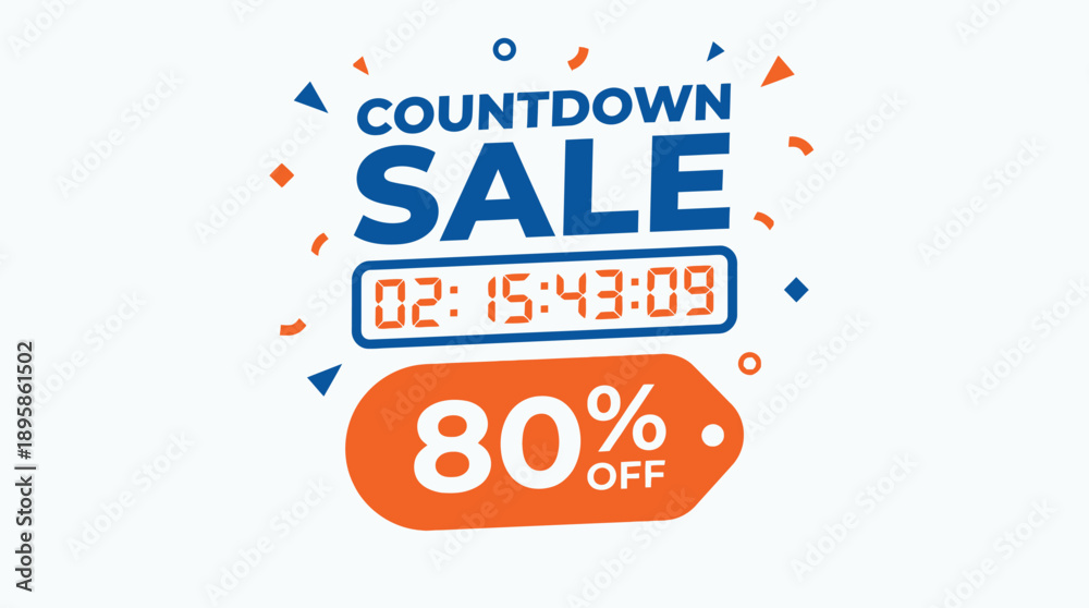Obraz premium 80% Off Flash Event, Online Store Promotion, Limited Time Offer, Exciting Deals