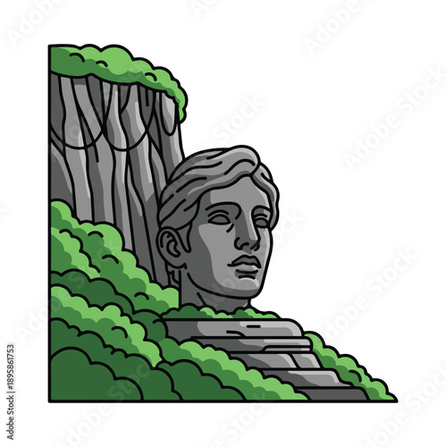 Stone Statue of Buddha.