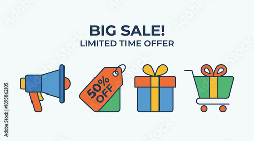 Limited Time Offer on Gifts and Discounts in Graphic Format for Online Shopping Enthusiasts