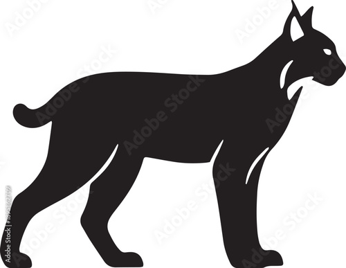 Bobcat silhouette vector