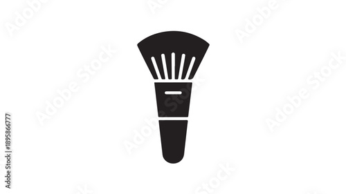 Makeup Brush Silhouette Minimalist Black Simple Flat Icon