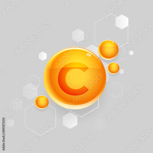 natural vitamin c gel capsule background design