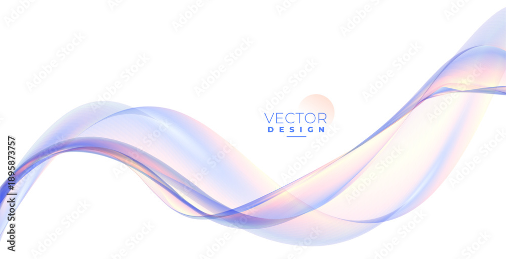 Naklejka premium isolated colorful soft gradient dynamic flow wavy lines background
