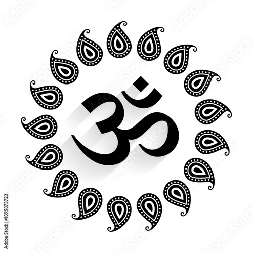 hindu spiritual mantra om symbol for peace and belief