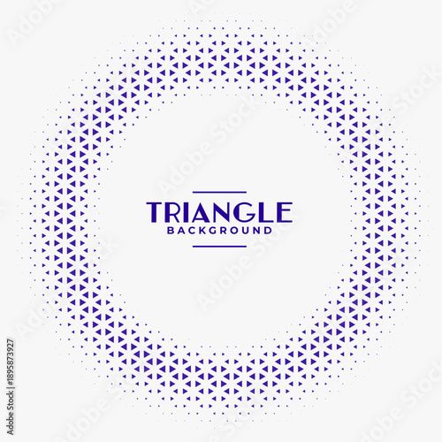 abstract lowpoly triangular shape circular frame backdrop