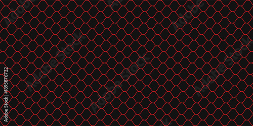 Seamless red and black overlapping woven pattern vector