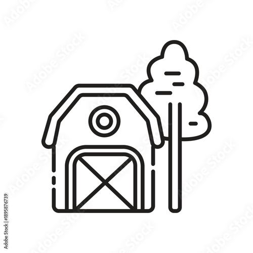 Barn Line Icon