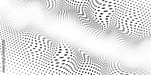Abstract dotted halftone gradient texture. Vanishing polka dot background vector abstract simple