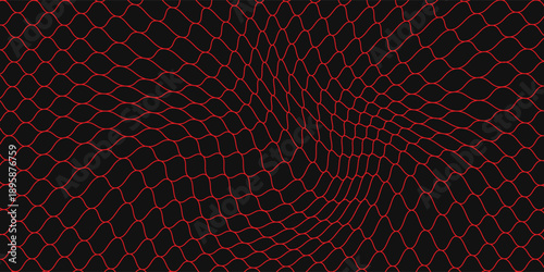 Seamless red and black overlapping woven pattern vector