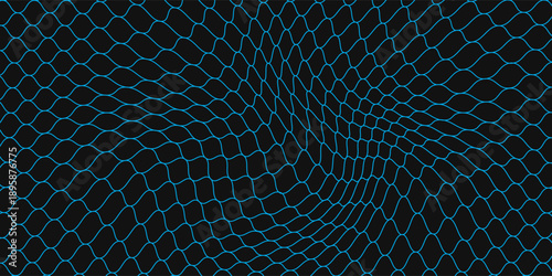Seamless blue and black overlapping woven pattern vector