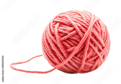 Ball of Yarn Icon Isolated on White Background for Crafting