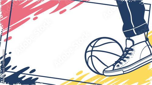 A vibrant basketball sport background vector illustration featuring a ball and basket symbol design for game competition equipment

Would you like me to generate a set of keywords to go along with thi