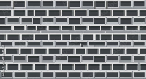 Gray concrete blocks pattern, repeating texture, geometric abstract background