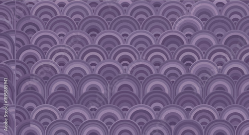 Repeating pattern of layered purple semicircles in a dense, organic arrangement