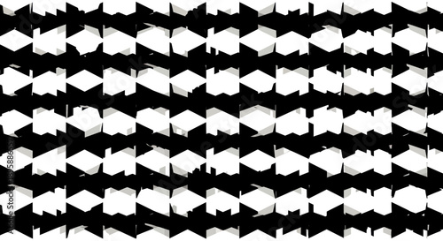A repeating geometric pattern of white diamonds and black horizontal lines.