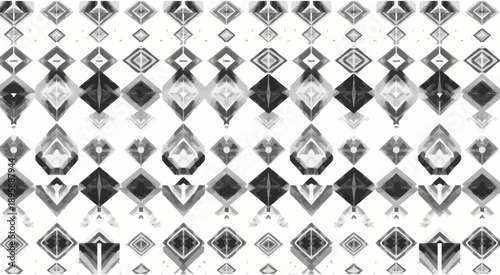 Monochromatic geometric diamond shapes with watercolor texture, arranged in rows.