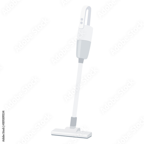 シンプルなスティック型掃除機のイラスト