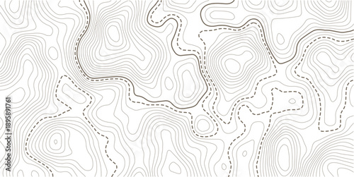 Topographic contour map. similarcartography illustration. Topography and geography map grid abstract backdrop.seamless cartography ware frame area contour topo grid map. 
