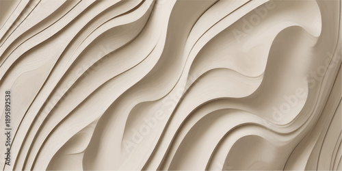 WebAbstract carved wood background with flowing topographic layers and smooth wavy lines.