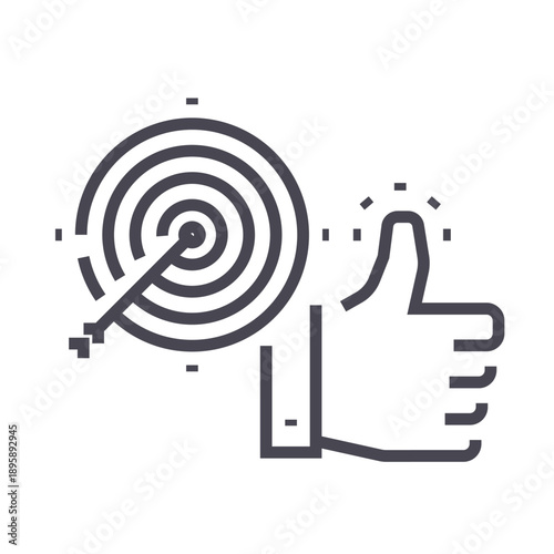 Targeted Performance Marketing editable stroke vector icon 