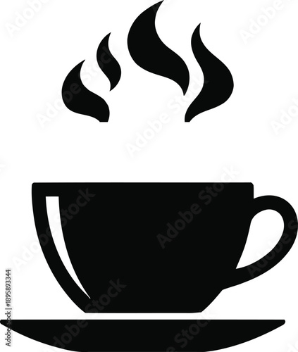 Modern coffee roastery logo with steaming cup design