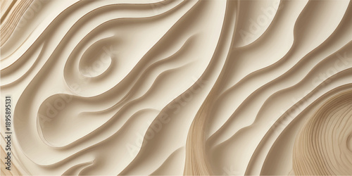 Abstract vector background featuring a textured brown wood grain pattern with light wave lines on an old oak surface material for a modern wallpaper design