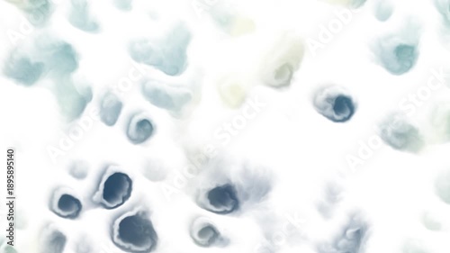 Abstract pattern of muted blue and gray watercolor spots suitable for backgrounds, textiles, stationery, web design, and product packaging.