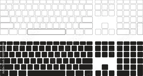 Computer Keyboard Vector Icon for Technology, Typing, and Digital Communication