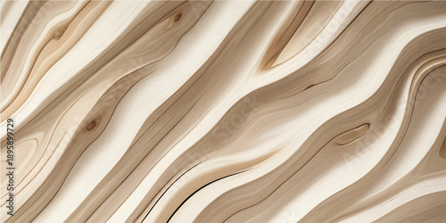 Brown wooden texture background with smooth wave patterns inspired by fabric and natural materials for seamless decorative design