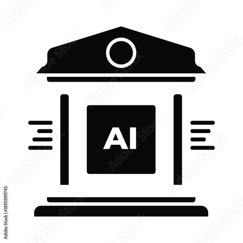 AI governance Solid icon