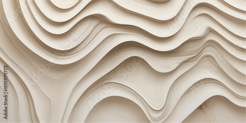 Soft white wooden texture background with a creamy abstract food-inspired pattern resembling fresh handmade pasta or dessert fabric