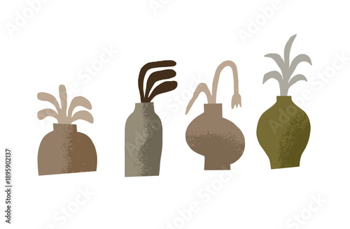 Ceramic classes vector illustration. Pottery workshop poster. Hand drawn texture ceramic vase. Art school and pottery studio