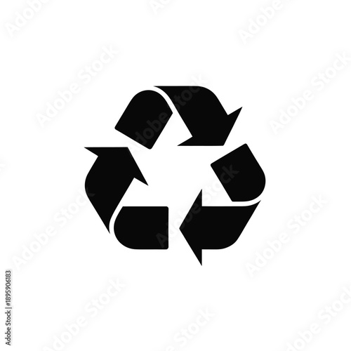 Black recycle symbol a universal sign for environmental sustainability