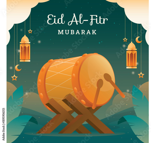 Eid Al Fitr Celebration Drum