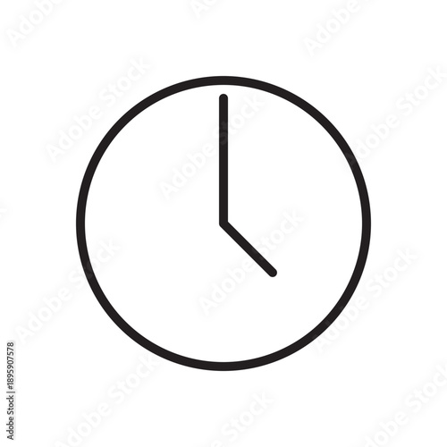 clock icon vector illustration. vektor clock icon. line simple icon. 