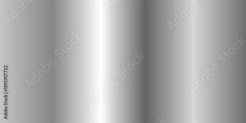 abstract background Silver foil background with metal mirror texture. Chrome gradient surface with light gloss. Vector aluminum grey sheet with reflection. Platinum and titanium