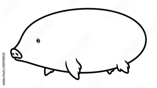 Quirky Creature: A whimsical illustration of a charming creature. Simple lines and playful style evoke a sense of curiosity and delight. 