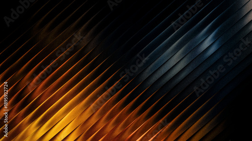 Photography Grainy abstract diagonal lines texture background with fiery orange and deep blu