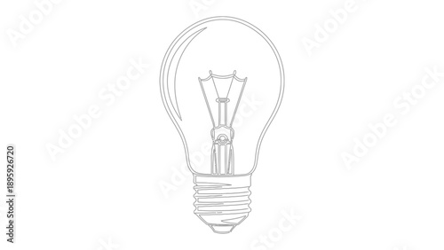 Lightbulb Illustration: A classic lightbulb outline, a symbol of ideas and innovation, perfect for concept representation.