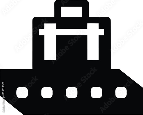 baggage claim sign silhouette vector illustration on transparent background